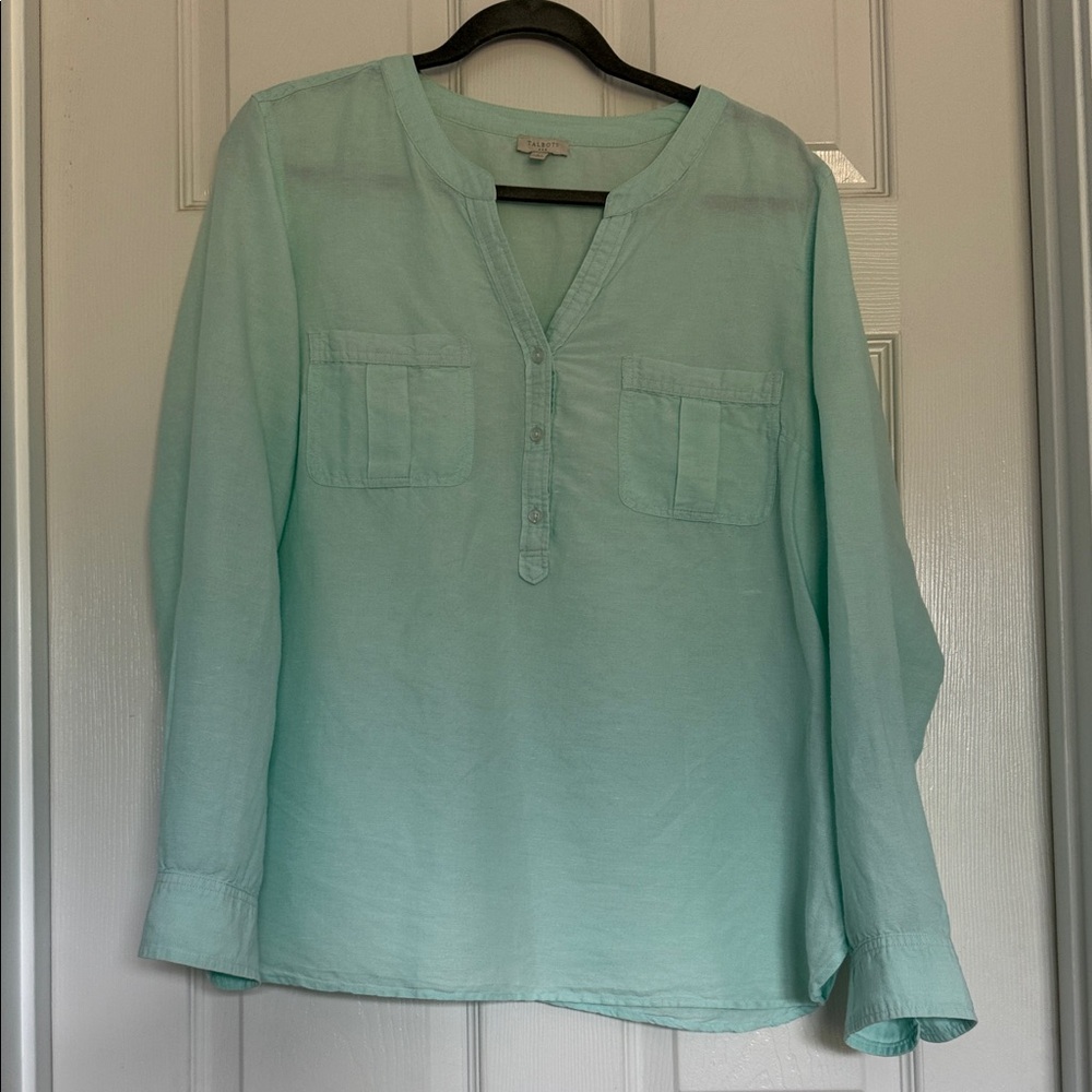 Talbots Mint Green Blouse
